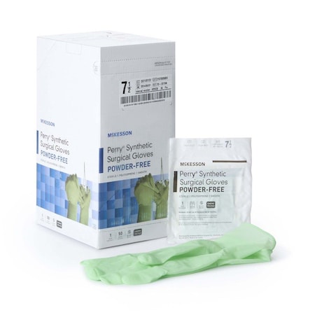Mckesson Perry Performance Plus, Disposable Gloves, 9 mil Palm, Polyisoprene, Powder-Free, 7.5, 1 PR, Green 20-2075N